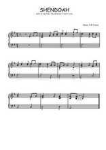 Téléchargez l'arrangement pour piano de la partition de Shendoah en PDF